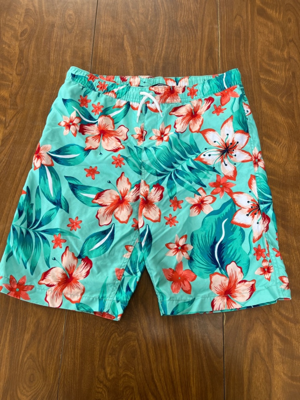 Lands' End Boys’ Floral Swim Trunks